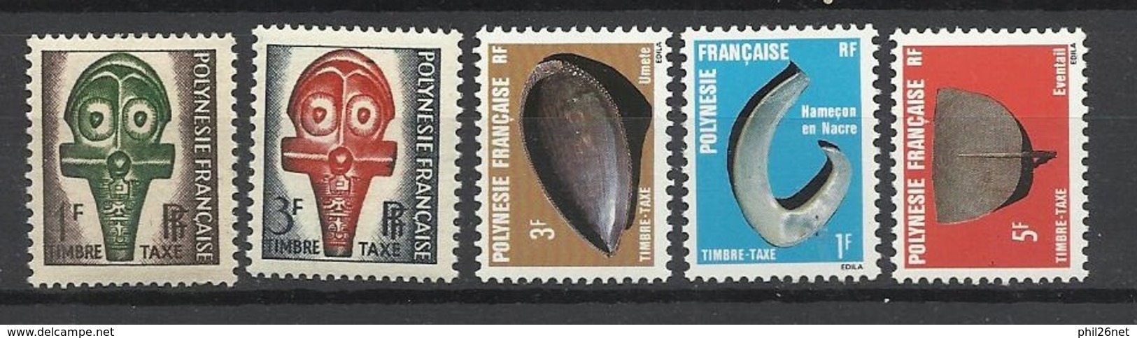 Polynésie   Taxe 1 Et 2 Et 4 à 6     Neufs * * TB = MNH VF ... - Segnatasse