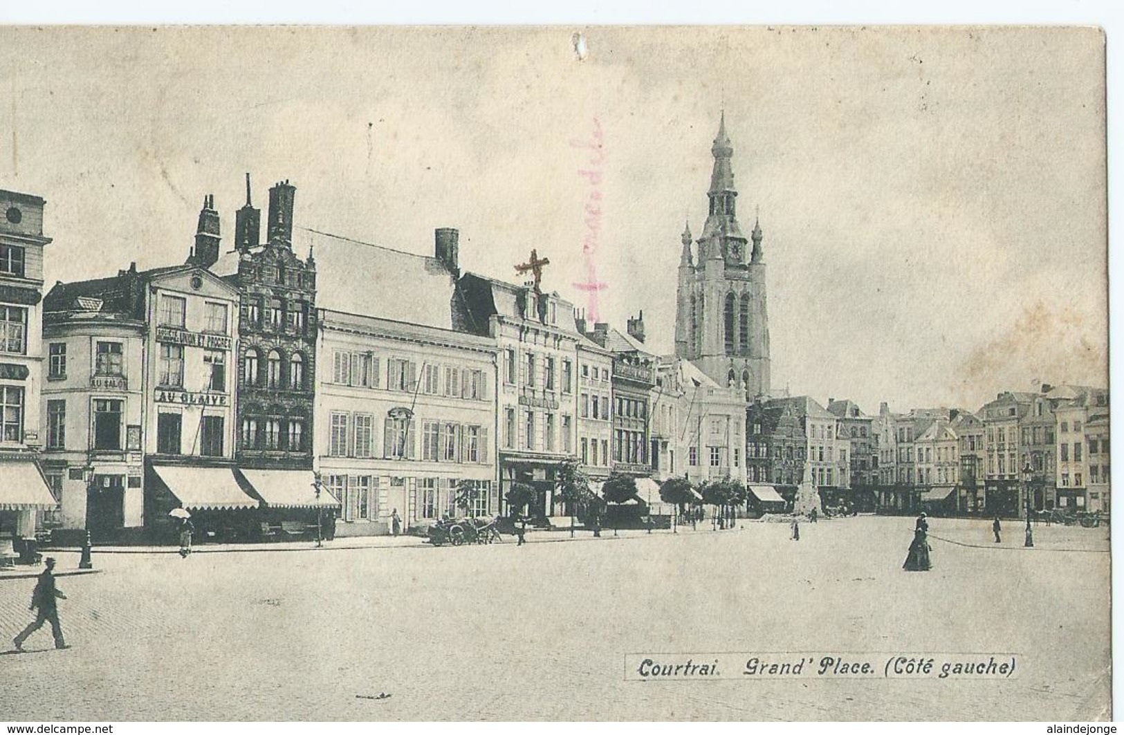 Kortrijk - Courtrai - Grand'Place (Côté Gauche) - 1907 - Kortrijk