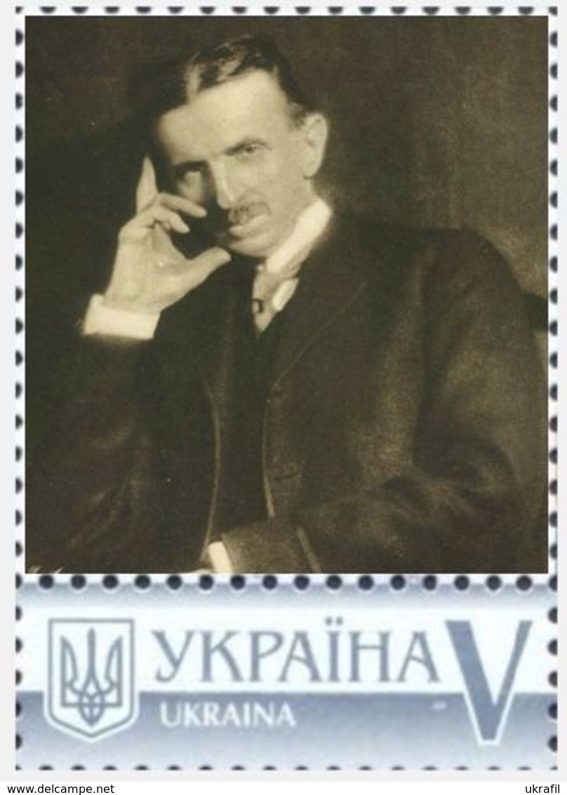 Ukraine 2016, Great Scientists Of The World, N. Tesla, 1v - Ukraine