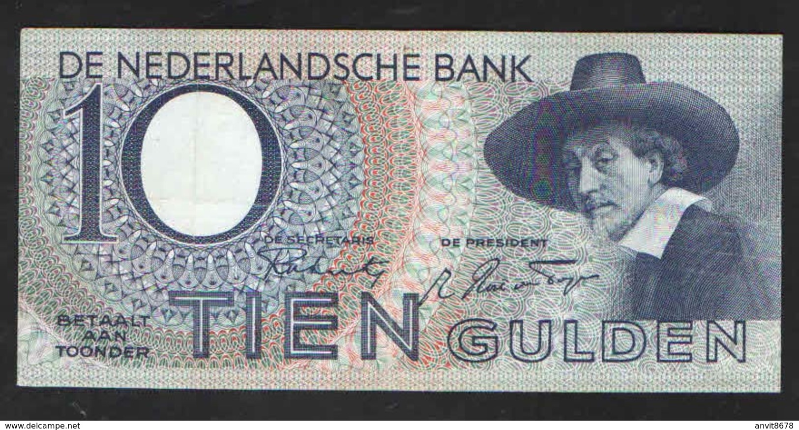 NETHERLANDS  10 GULDEN  1943 - 5 Florín Holandés (gulden)