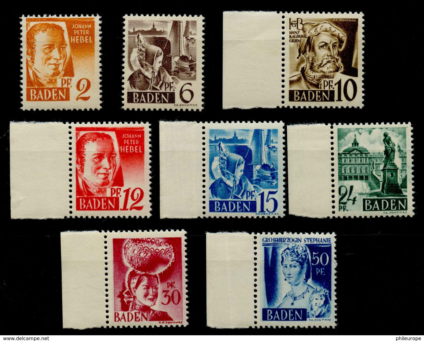 Allemagne Bade (1948) N 14 A 21 (Luxe) - Sonstige & Ohne Zuordnung