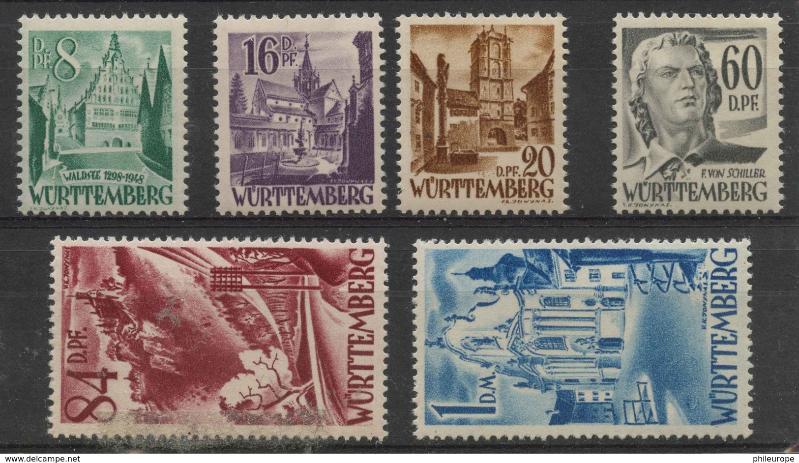 Allemagne Wurtenberg (1948) N 22 A 27 (Luxe) - Sonstige & Ohne Zuordnung