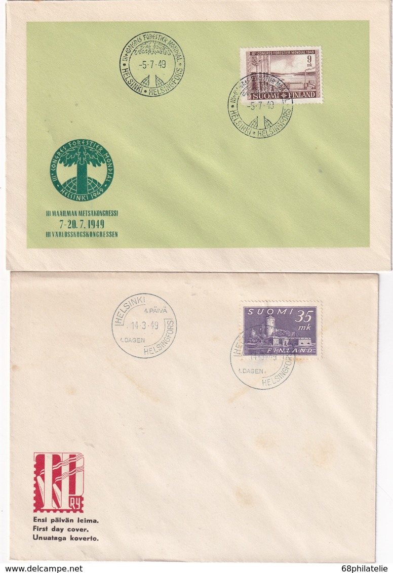 FINLANDE 1949 LOT DE 11 FDC - FDC