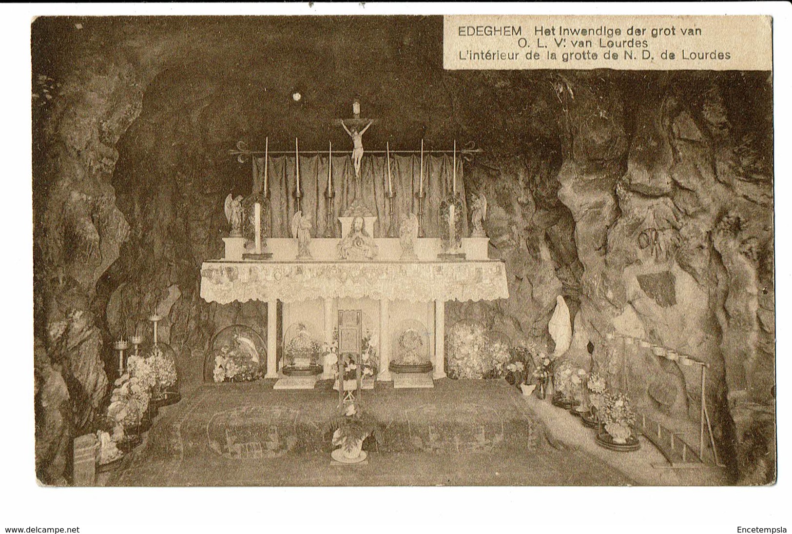 CPA- Carte Postale -Belgique-Edeghem - Intérieur De La Grotte De N.D. De Lourdes- VM2724 - Edegem