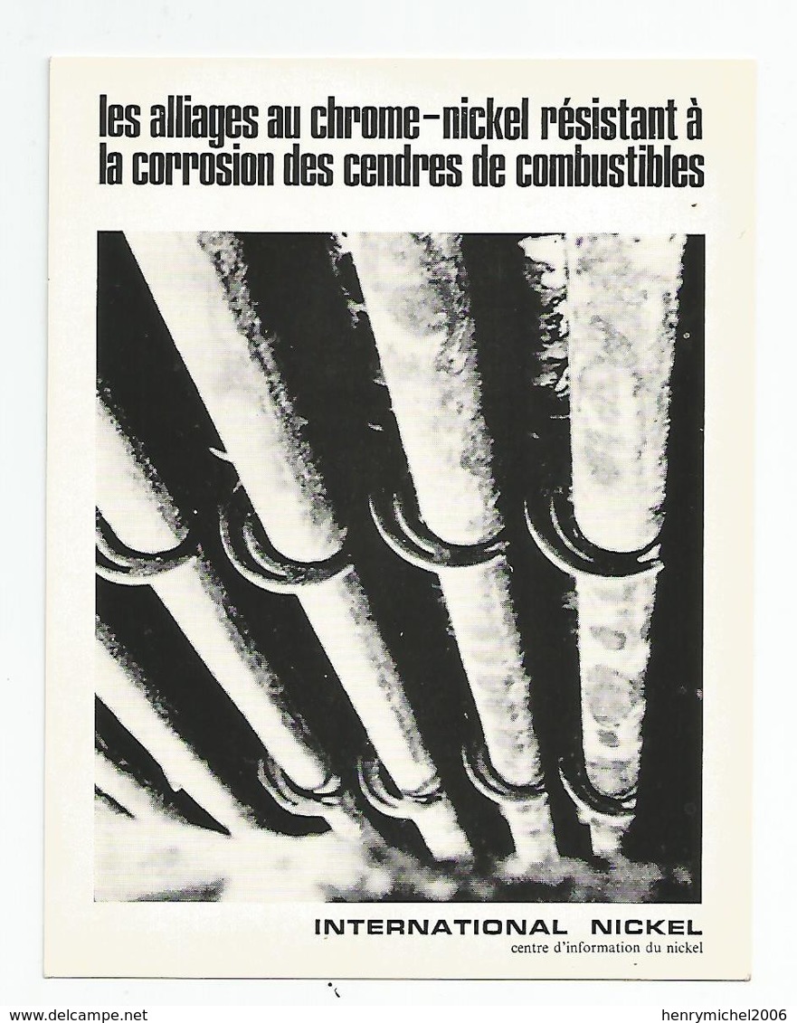 Cpm Pub Publicité Firme International Nickel Chrome France Sa 49 Bis Avenue Hoche Paris 08 - Pubblicitari
