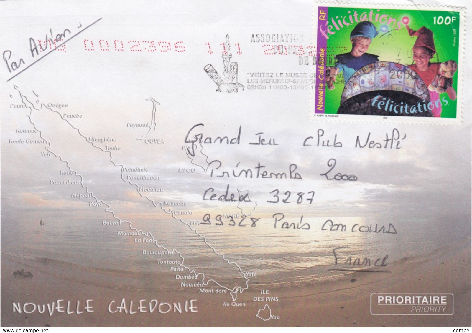 COVER LETTRE. NOUVELLE CALEDONIE.    POUR LA FRANCE / 4 - Altri & Non Classificati