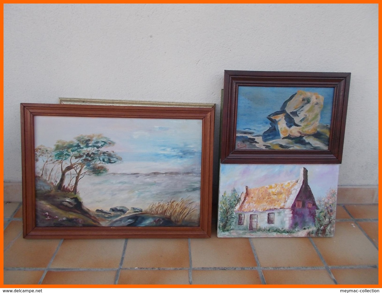 FOND ATELIER ARTISTE LIMOUSIN CORREZE MONEDIERES MILLEVACHE SANGUINAIRES CORSE + De 50 Tableaux Toiles Cadres Matériel - Huiles