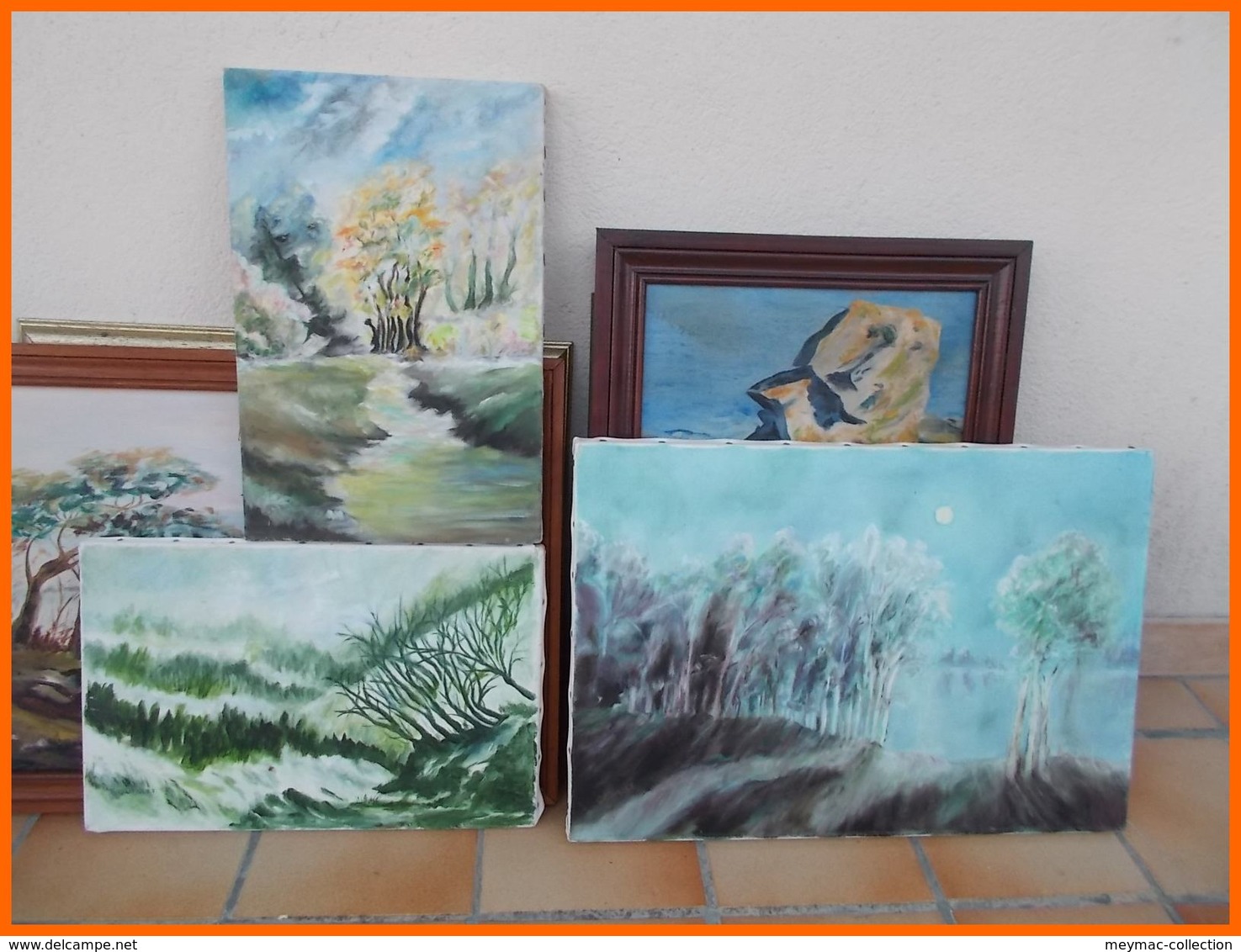 FOND ATELIER ARTISTE LIMOUSIN CORREZE MONEDIERES MILLEVACHE SANGUINAIRES CORSE + De 50 Tableaux Toiles Cadres Matériel - Huiles