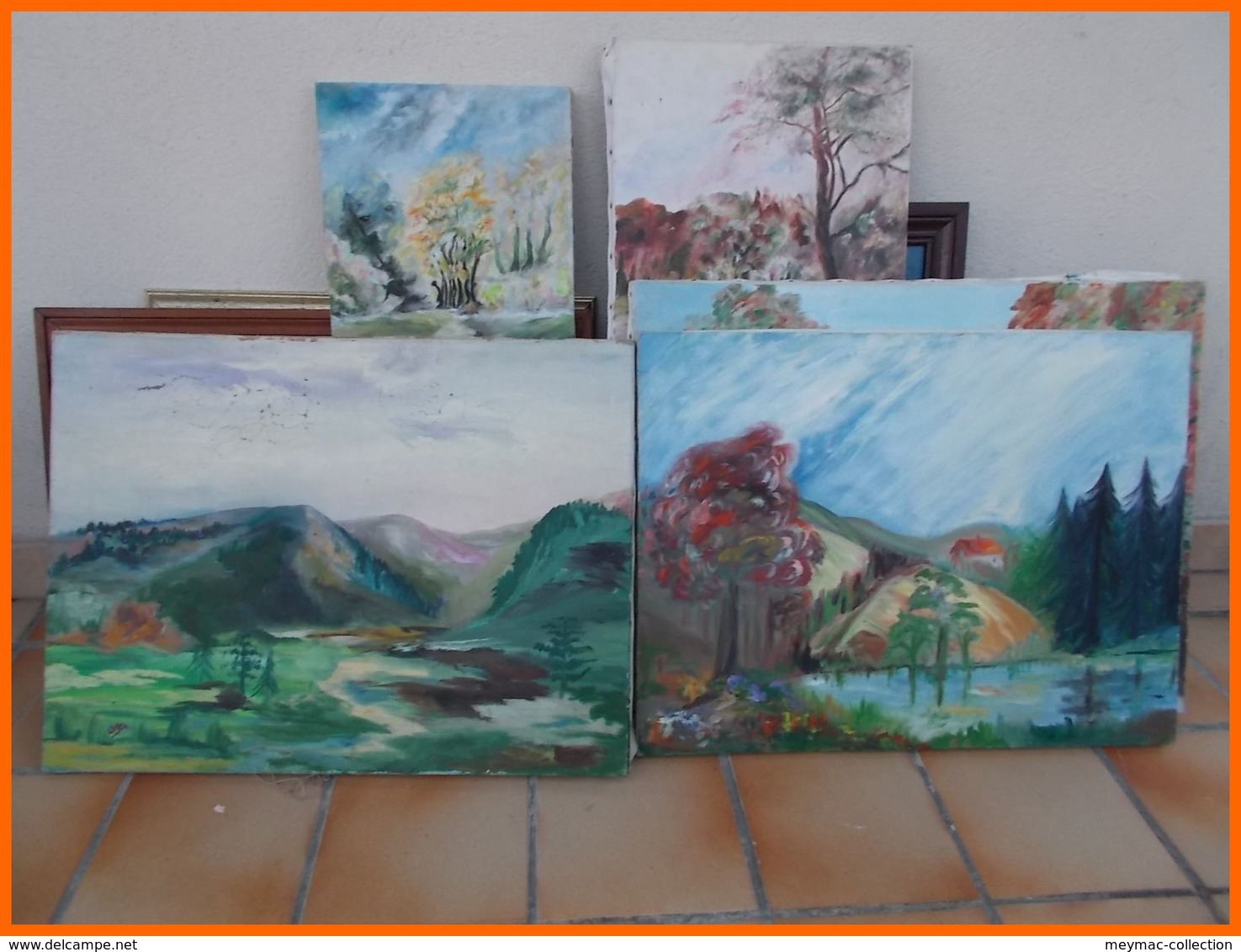 FOND ATELIER ARTISTE LIMOUSIN CORREZE MONEDIERES MILLEVACHE SANGUINAIRES CORSE + de 50 tableaux toiles cadres matériel