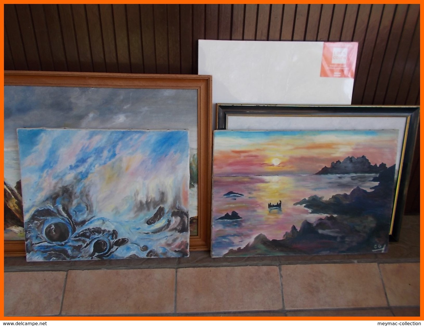 FOND ATELIER ARTISTE LIMOUSIN CORREZE MONEDIERES MILLEVACHE SANGUINAIRES CORSE + de 50 tableaux toiles cadres matériel