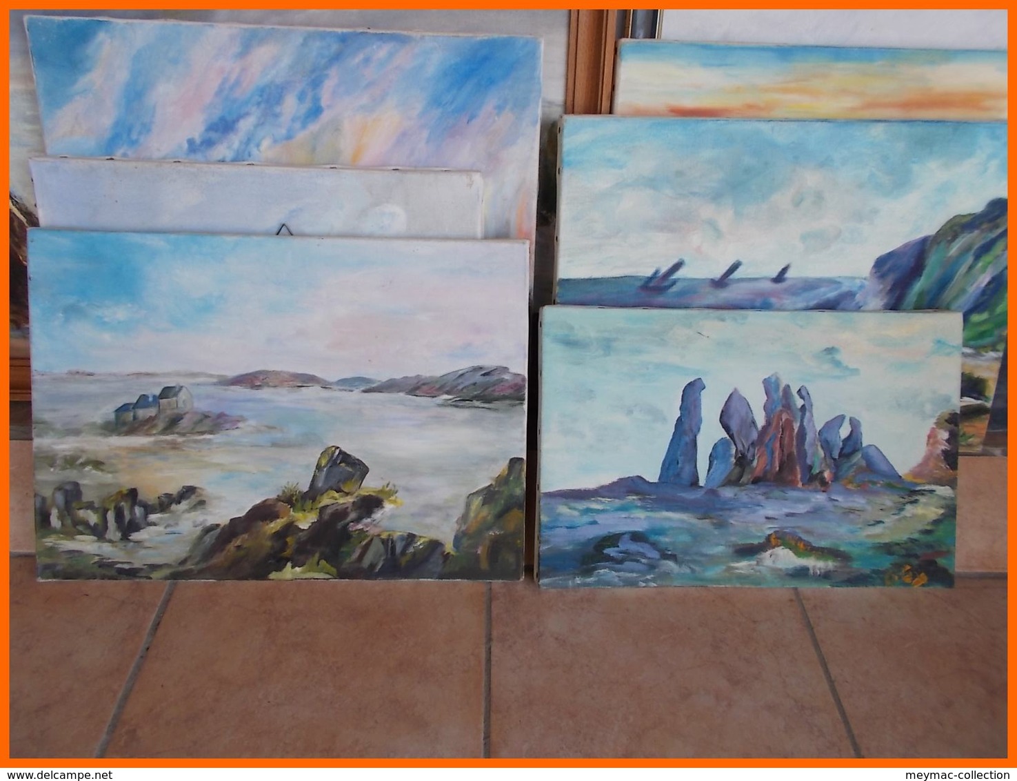 FOND ATELIER ARTISTE LIMOUSIN CORREZE MONEDIERES MILLEVACHE SANGUINAIRES CORSE + de 50 tableaux toiles cadres matériel