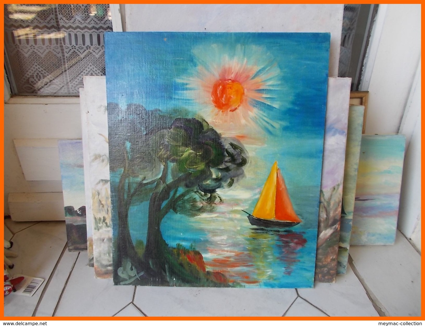 FOND ATELIER ARTISTE LIMOUSIN CORREZE MONEDIERES MILLEVACHE SANGUINAIRES CORSE + de 50 tableaux toiles cadres matériel