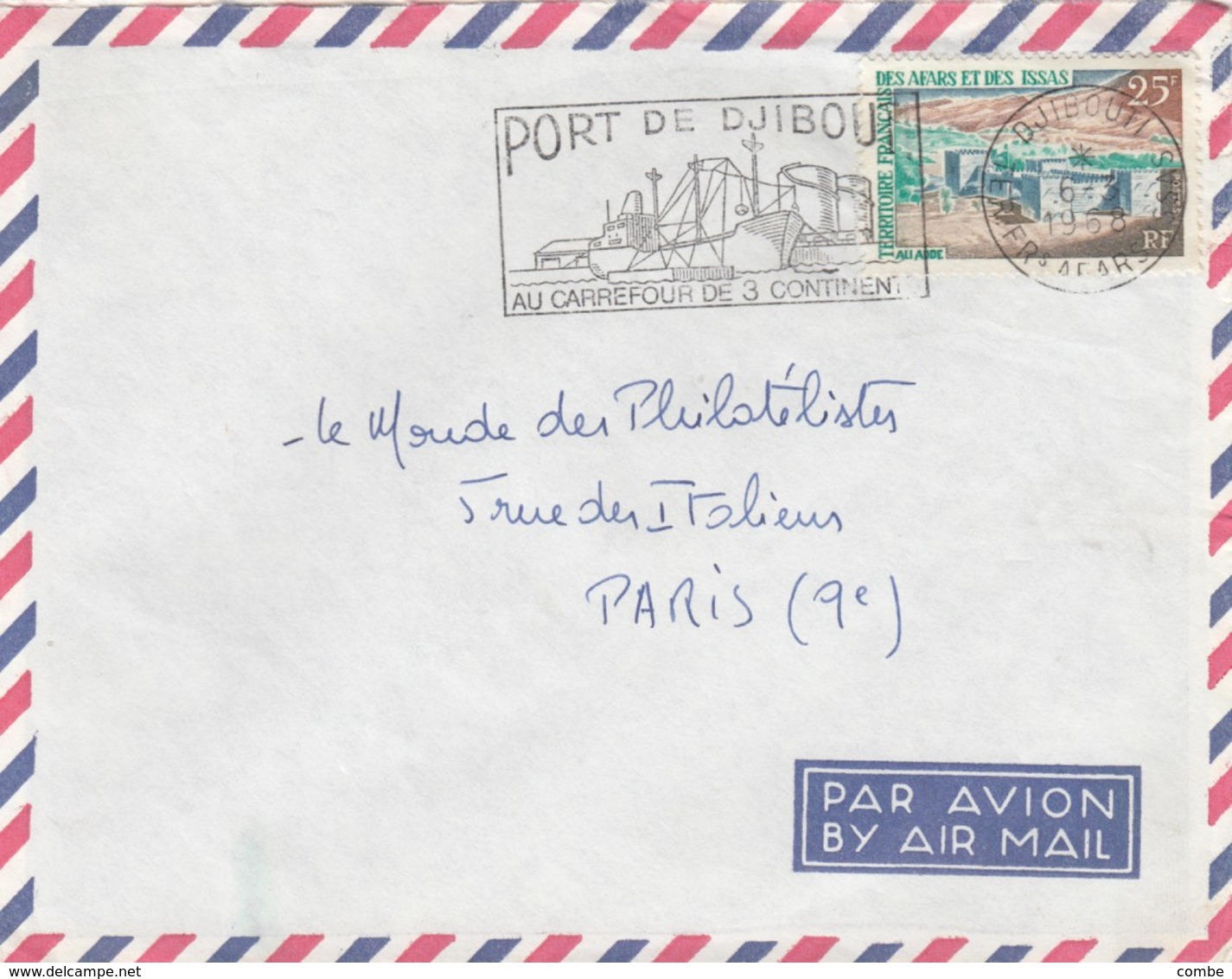 COVER LETTRE. AFARS ET ISSAS.    POUR LA FRANCE / 4 - Briefe U. Dokumente