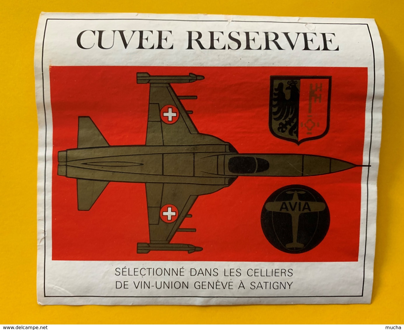 10442 - Avion De Chasse Armée Suisse  Cuvée Réservée Avia Genève - Avions