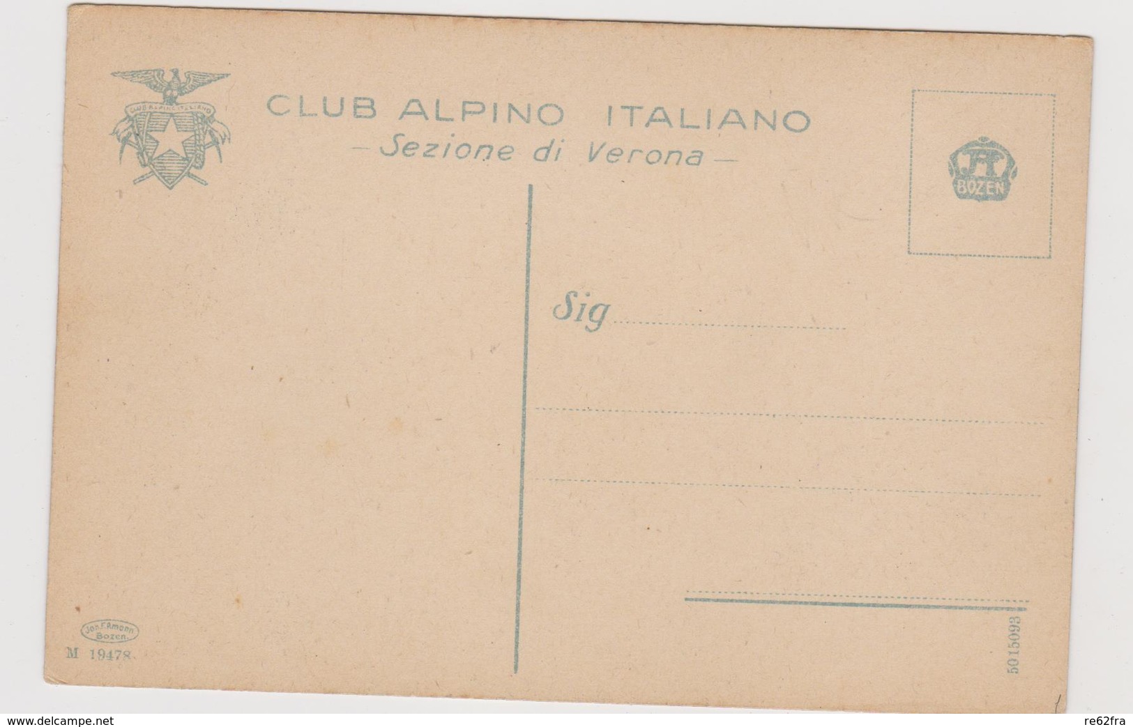 SAN  ZENO  Di  MONTAGNA  (VR), Edita Per Il Club Alpino Italiano   - F.p. - Anni '1910 - Verona