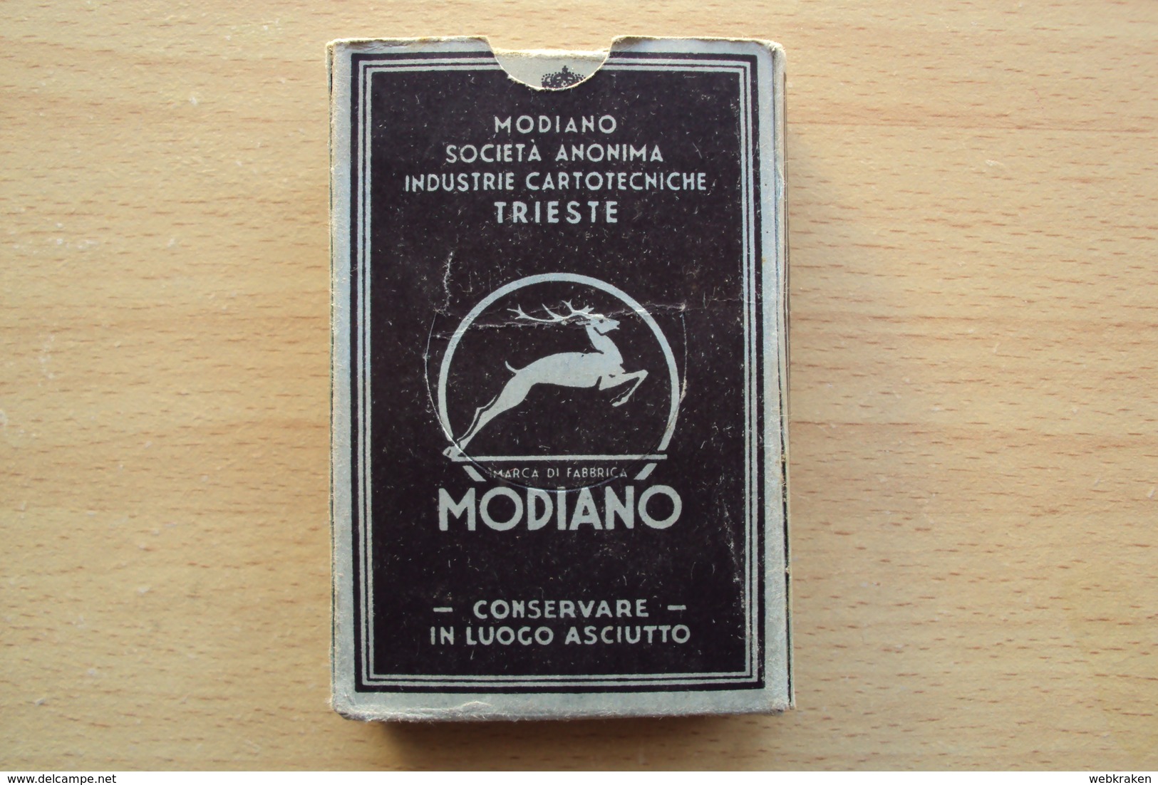 ITALIA MAZZO CARTE DA GIOCO MODIANO TRIESTE PERIODO RSI R.S.I. REPUBBLICA SOCIALE MOLTO RARE (SC1) - Carte Da Gioco