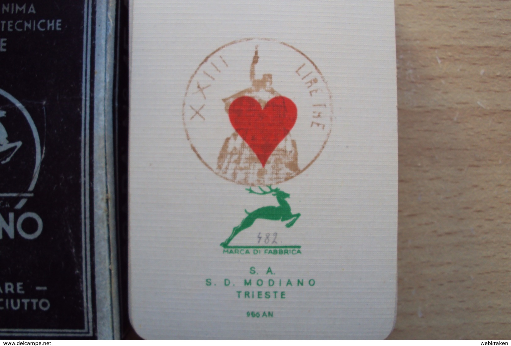 ITALIA MAZZO CARTE DA GIOCO MODIANO TRIESTE PERIODO RSI R.S.I. REPUBBLICA SOCIALE MOLTO RARE (SC1) - Carte Da Gioco