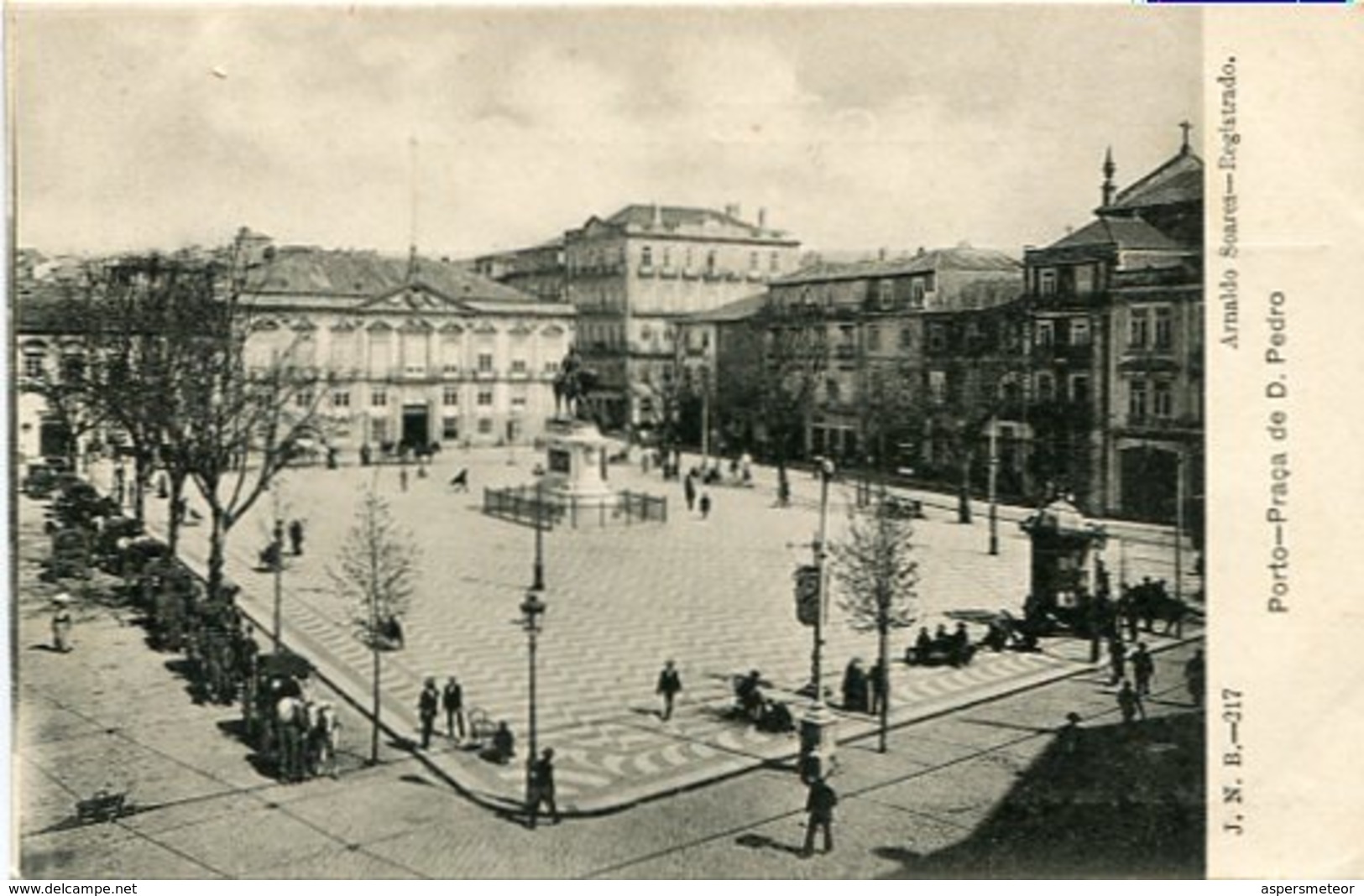 PORTO - PRAÇA DE D. PEDRO. PORTUGAL POSTAL CPA CIRCA 1900's NON CIRCULÉ -LILHU - Porto