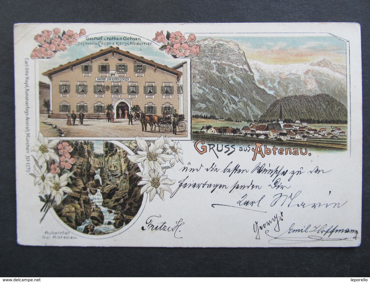 AK ABTENAU Litho Gasthof 1898 // D*37822 - Abtenau