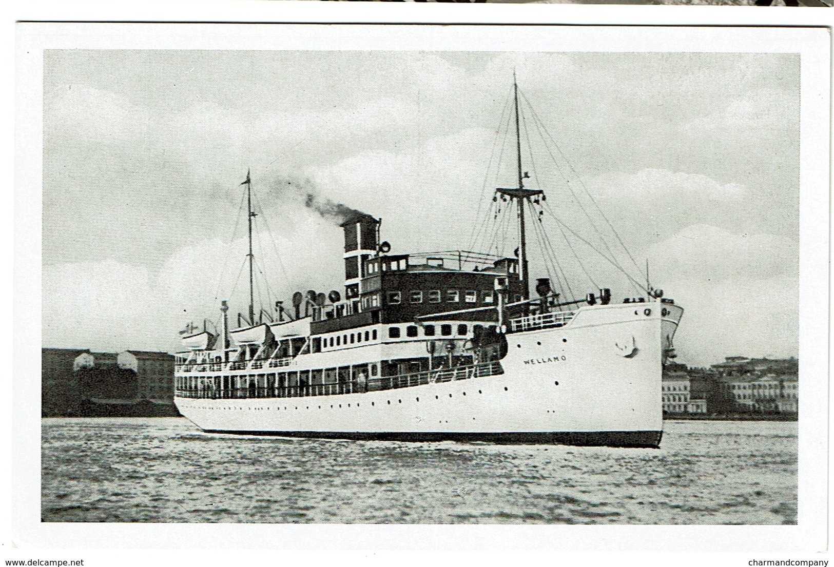 S/S Wellamo - Finland Steamship Co. Turku - Tukholma - 2 Scans - Steamers