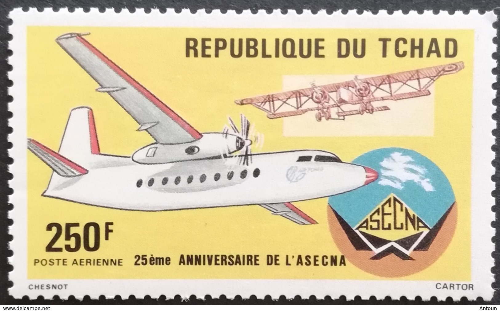 Chad   1985 ASCENA Airlines 25th.Anniv. - Chad (1960-...)