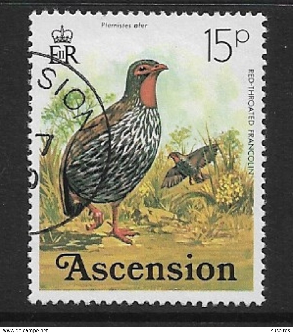 ASCENSION  1976 Birds   Red-necked Spurfowl (Francolinus Afer)     USED - Ascension (Ile De L')