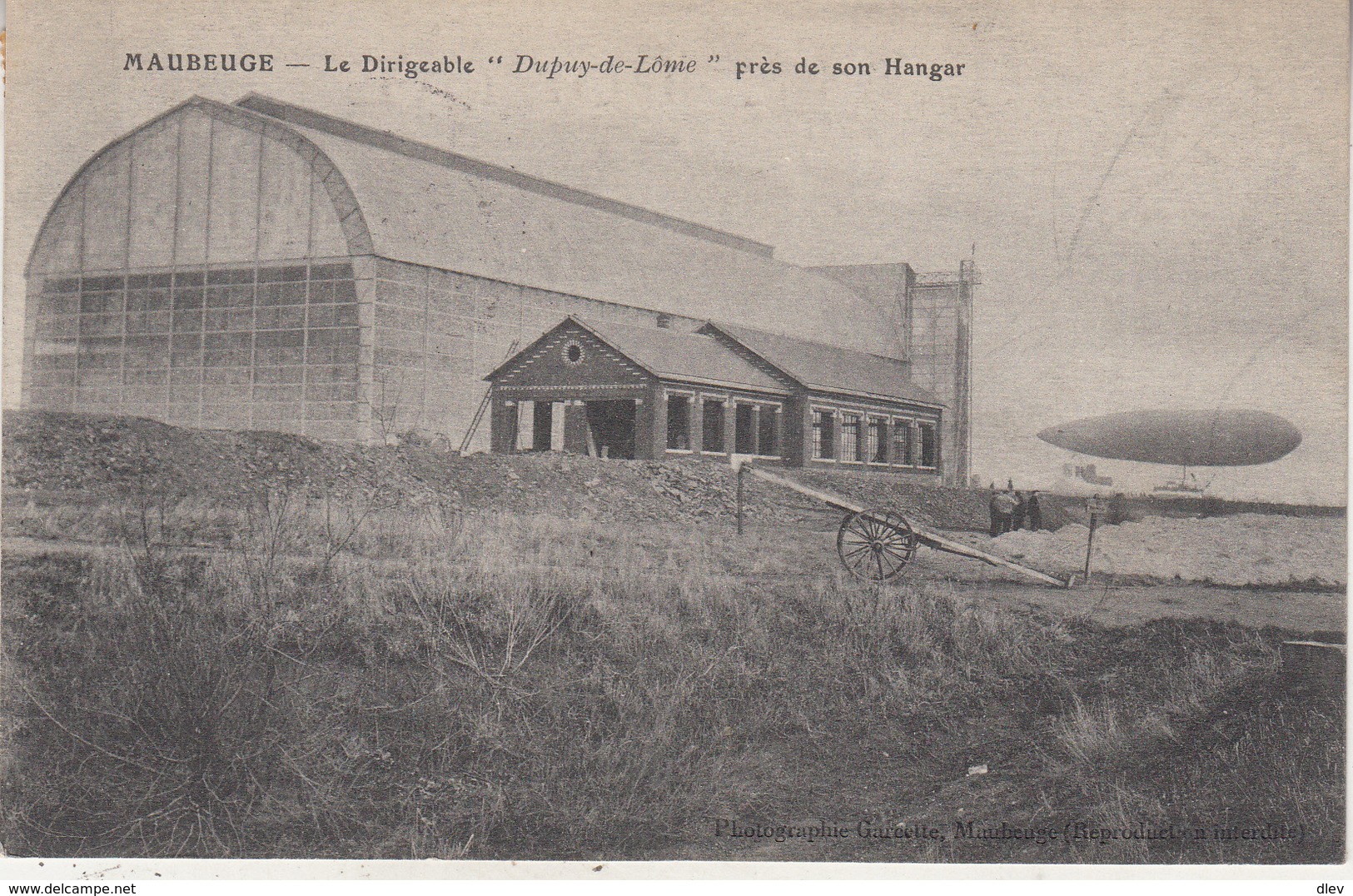 Maubeuge - Le Dirigeable "Dupuy-de-Lôme" Près De Son Hangar - 1913 - Dirigeables