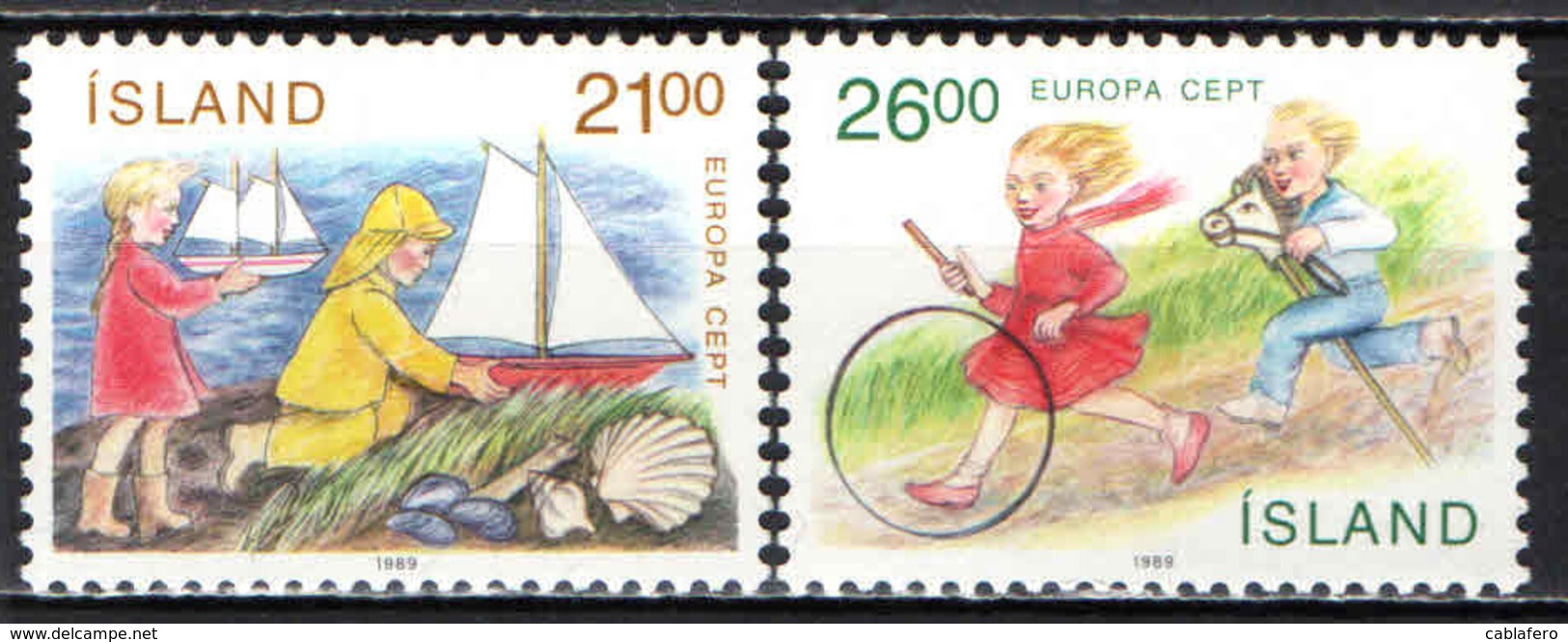 ISLANDA - 1989 - EUROPA UNITA: GIOCHI INFANTILI - MNH - Nuovi