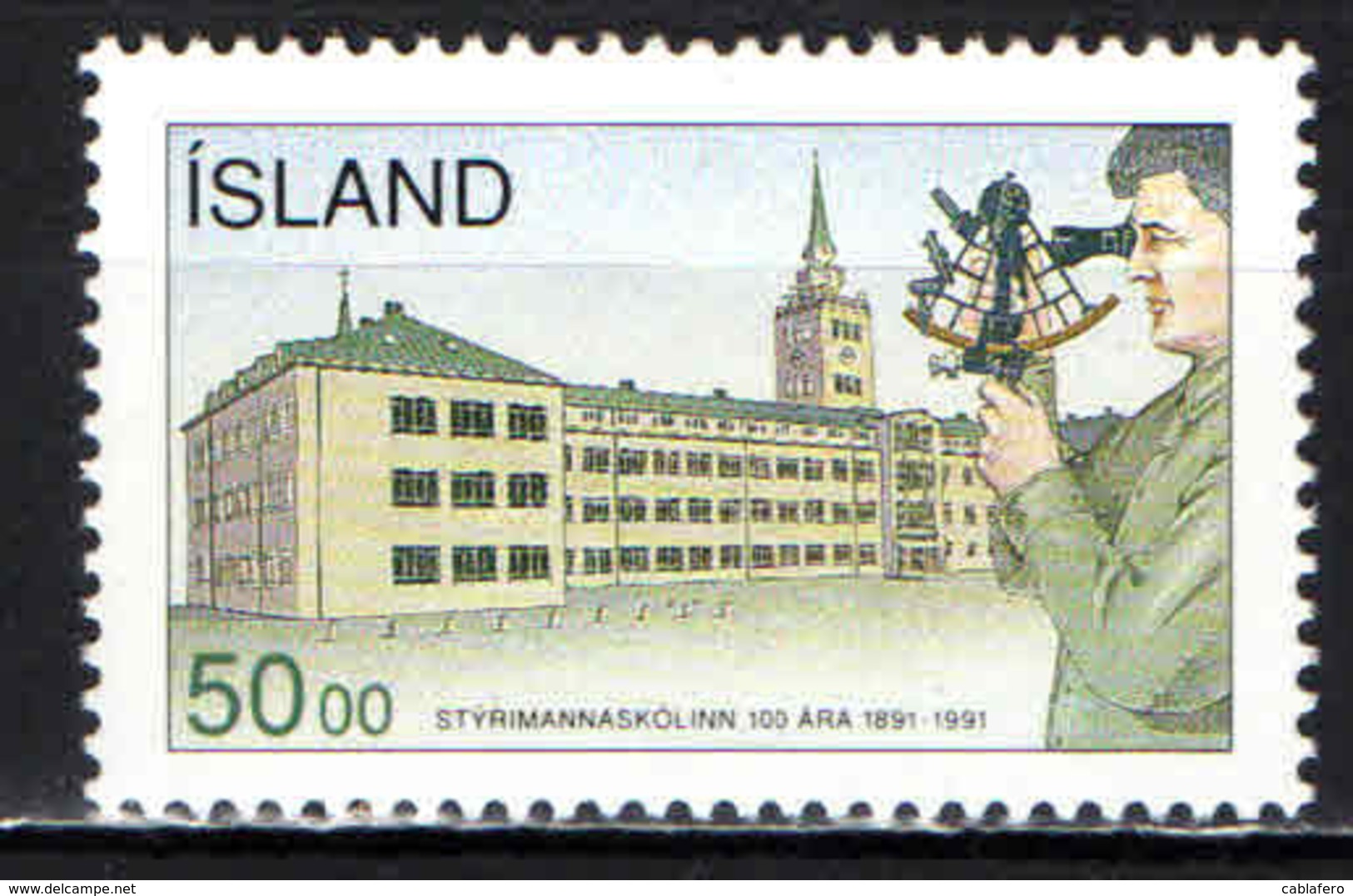 ISLANDA - 1991 - CENTENARIO DELLA SCUOLA DI NAVIGAZIONE MARITTIMA - MNH - Nuovi