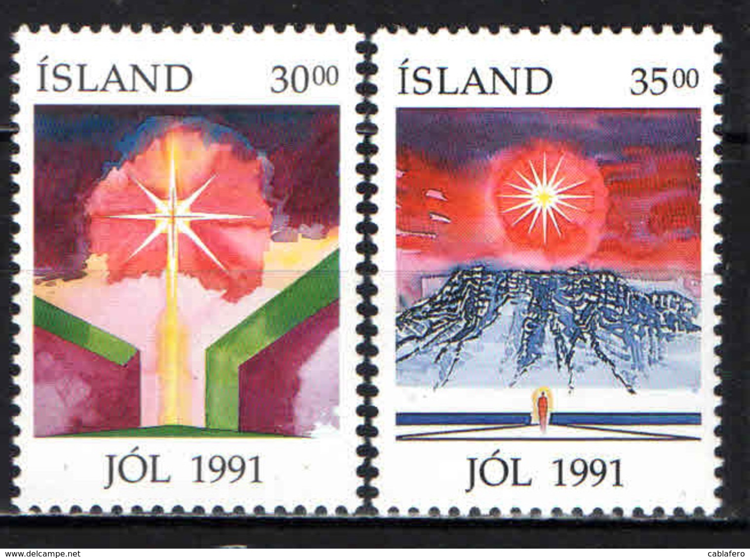 ISLANDA - 1991 - NATALE - CHRISTMAS - STELLE DI NATALE - MNH - Nuovi