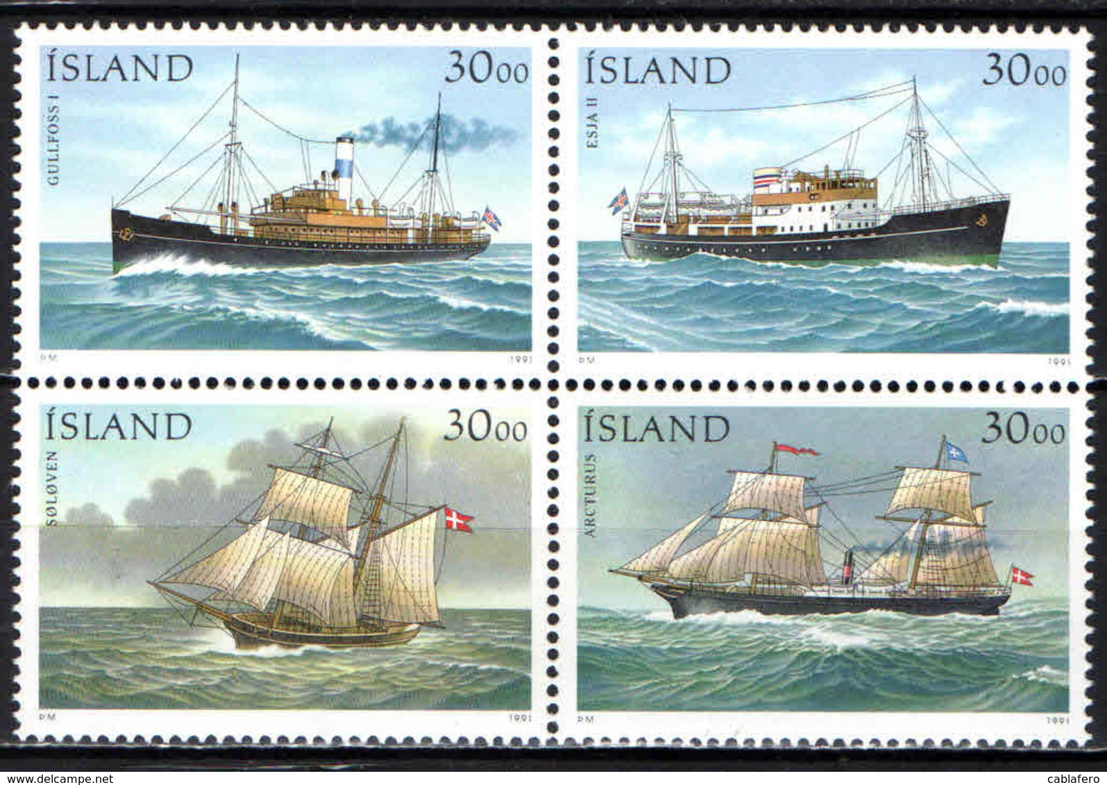 ISLANDA - 1991 - NAVI POSTALI - MNH - Nuevos