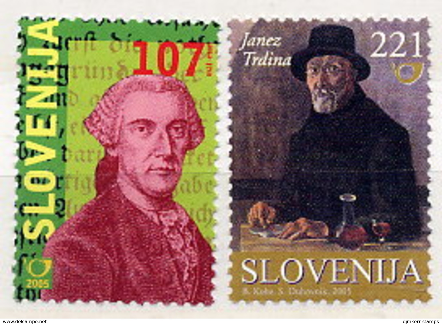 SLOVENIA 2005 Famous Slovenes Anniversaries  MNH / **.  Michel 499-500 - Slovénie