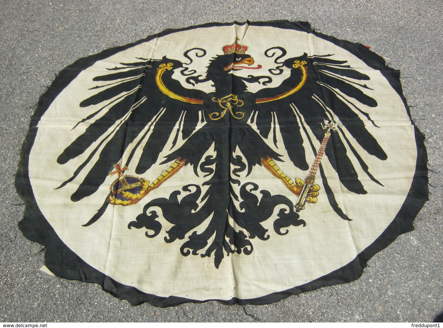 Drapeau étendard Allemand Ww1 Aigle Prussien Similaire Casque à Pointe Fredericus Rex - 1914-18