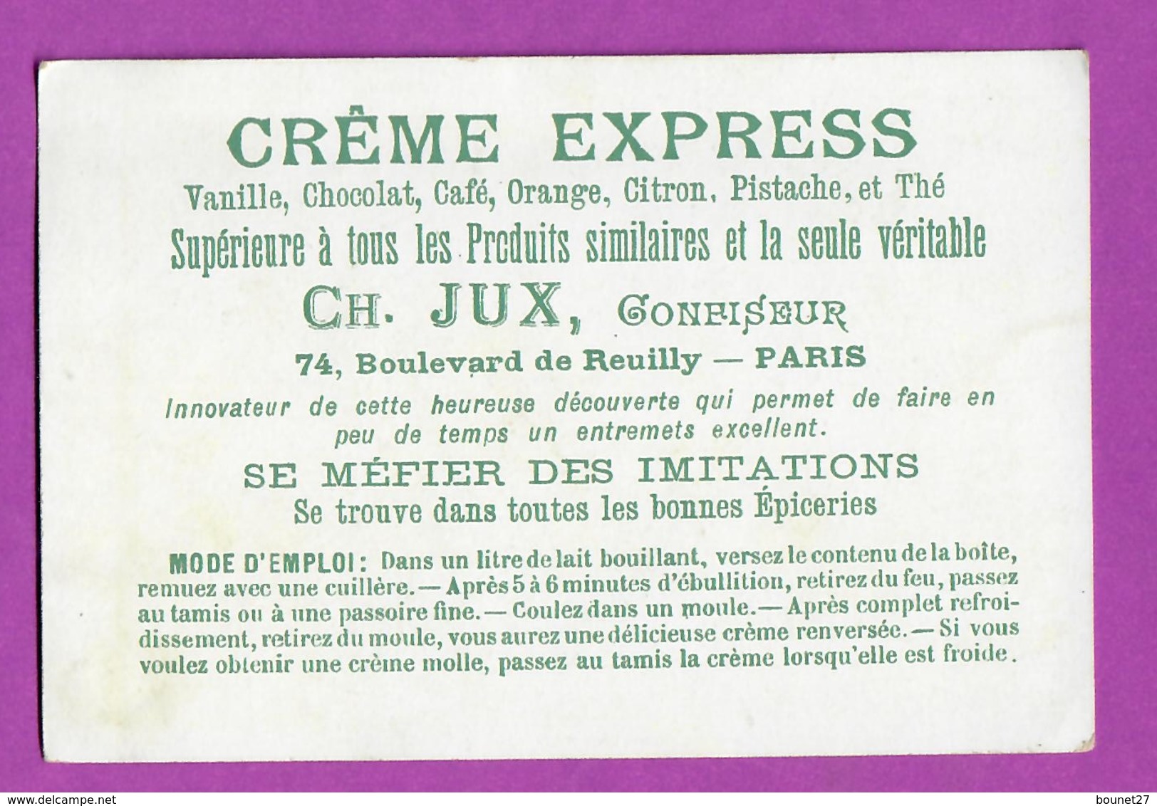 Chromo Image Créme Express -  CH JUX - N° 1075 Ecosse - La Gique ( Danse ) - Andere & Zonder Classificatie