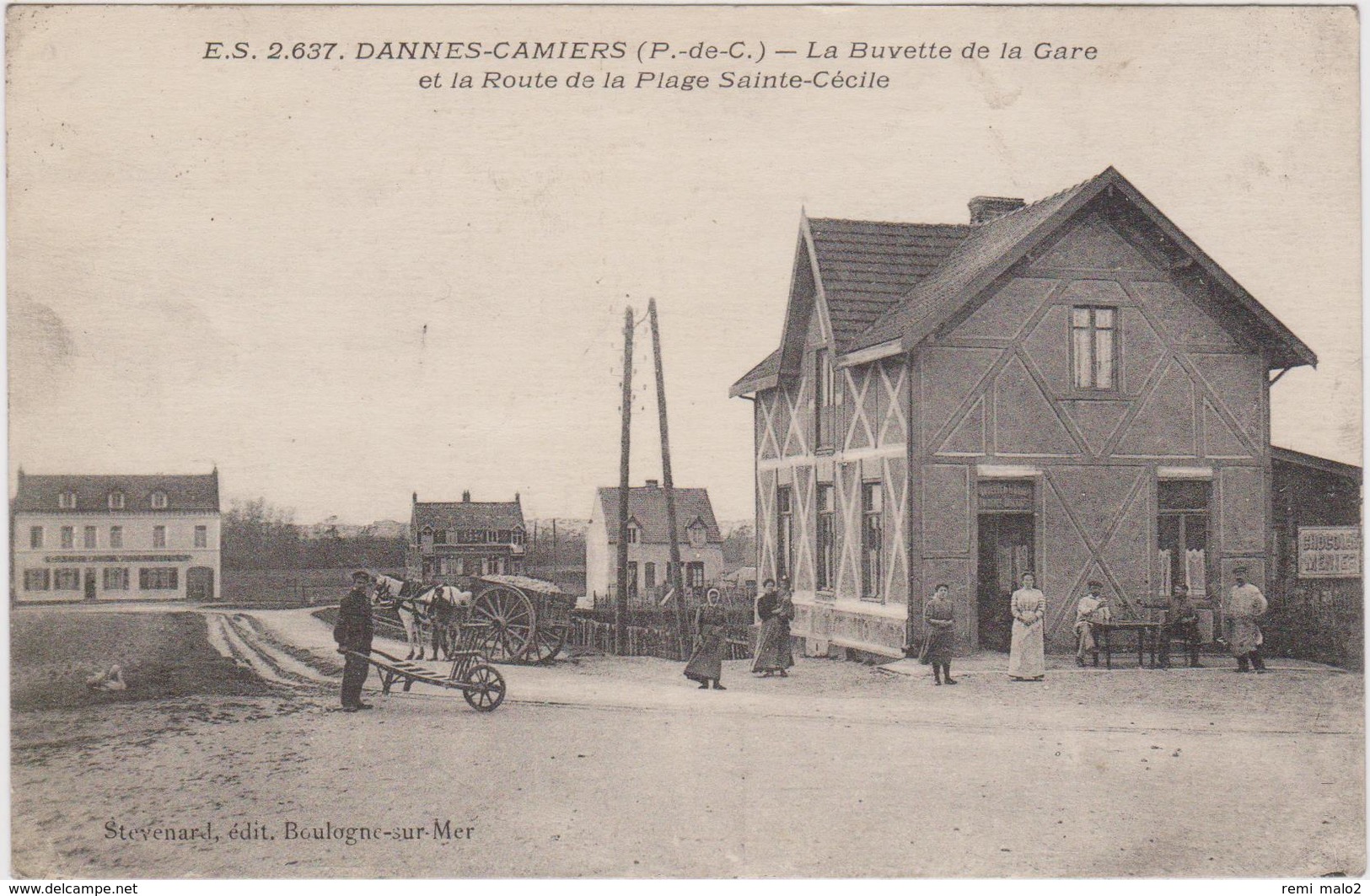 CARTE POSTALE   DANNES-CAMIERS 62  La Buvette De La Gare - Autres & Non Classés