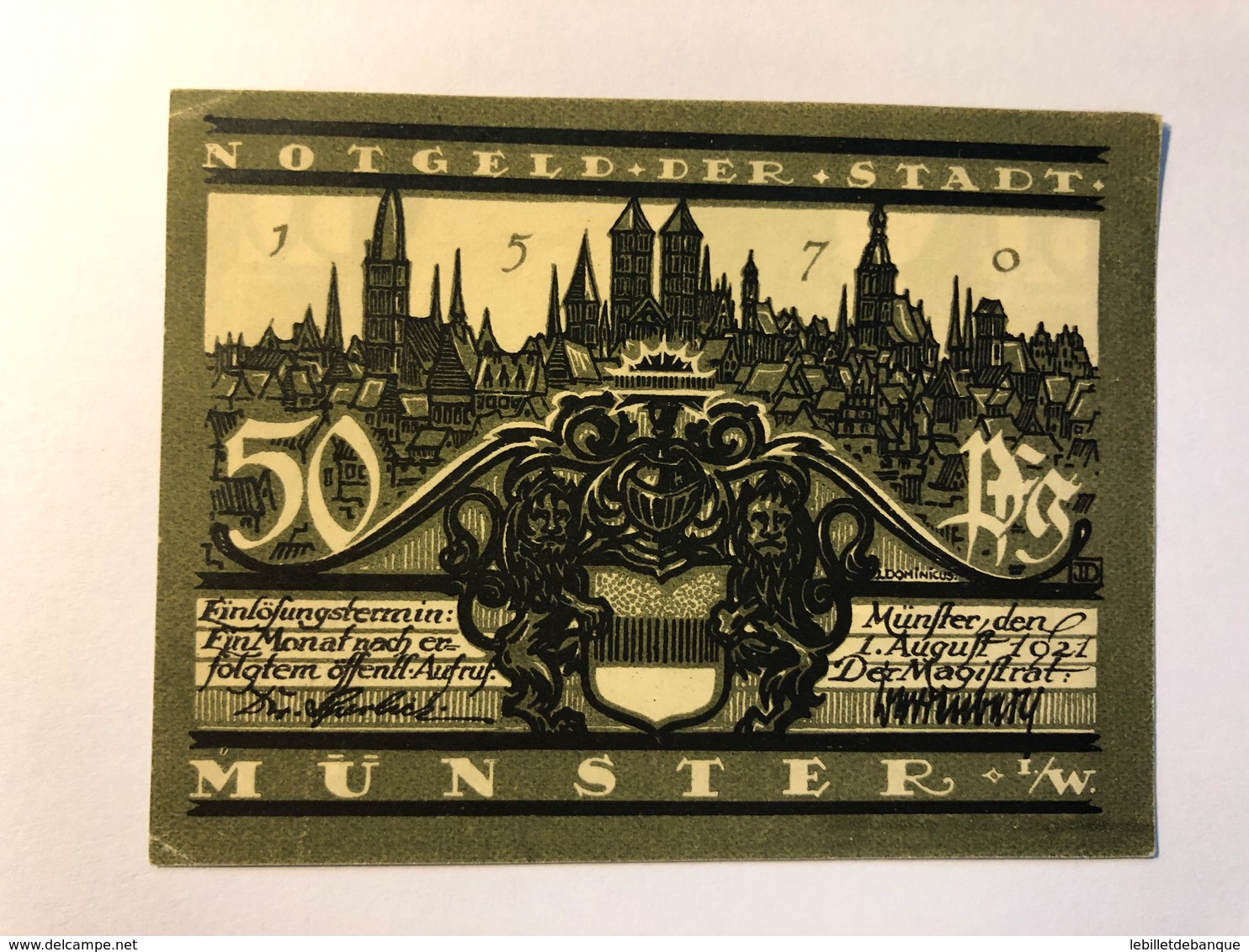 Allemagne Notgeld Munster 50 Pfennig - Colecciones