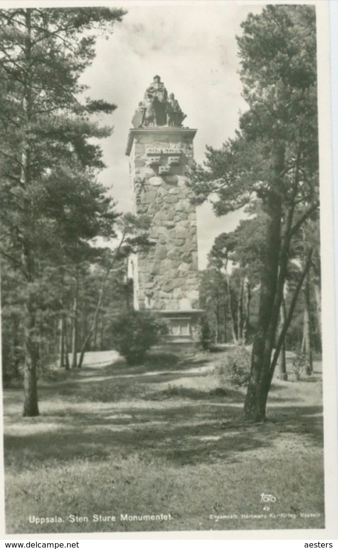 Uppsala 1955; Sten Sture Monumentet - Circulated. (Hartman - Uppsala) - Zweden