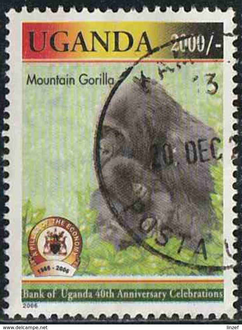 Ouganda 2006 Yv. N°2185 - Banque D'Ouganda - 2000$ Gorille Des Montagnes - Oblitéré - Ouganda (1962-...)