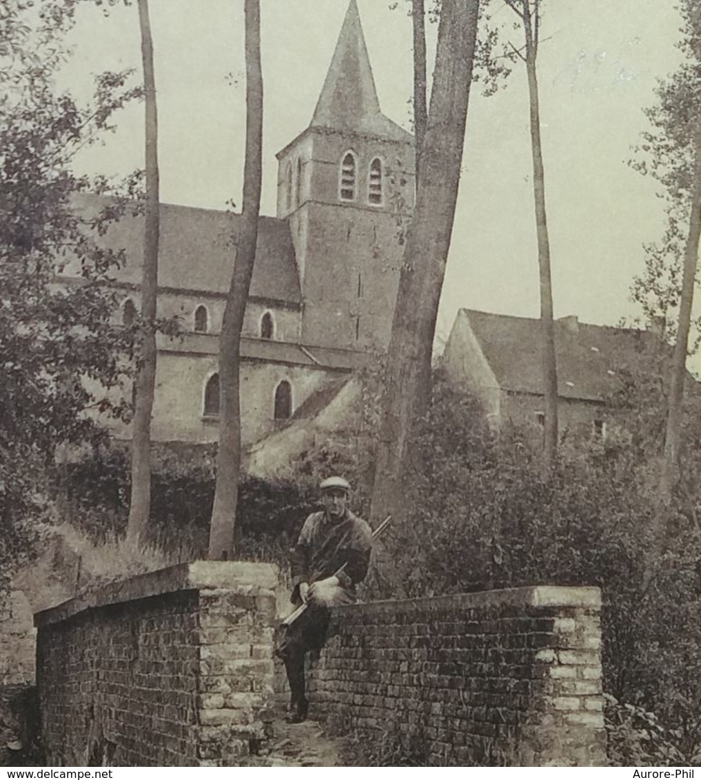 Cambron Casteau L'Eglise Chemin De Bollignie Avec Chasseur - Brugelette