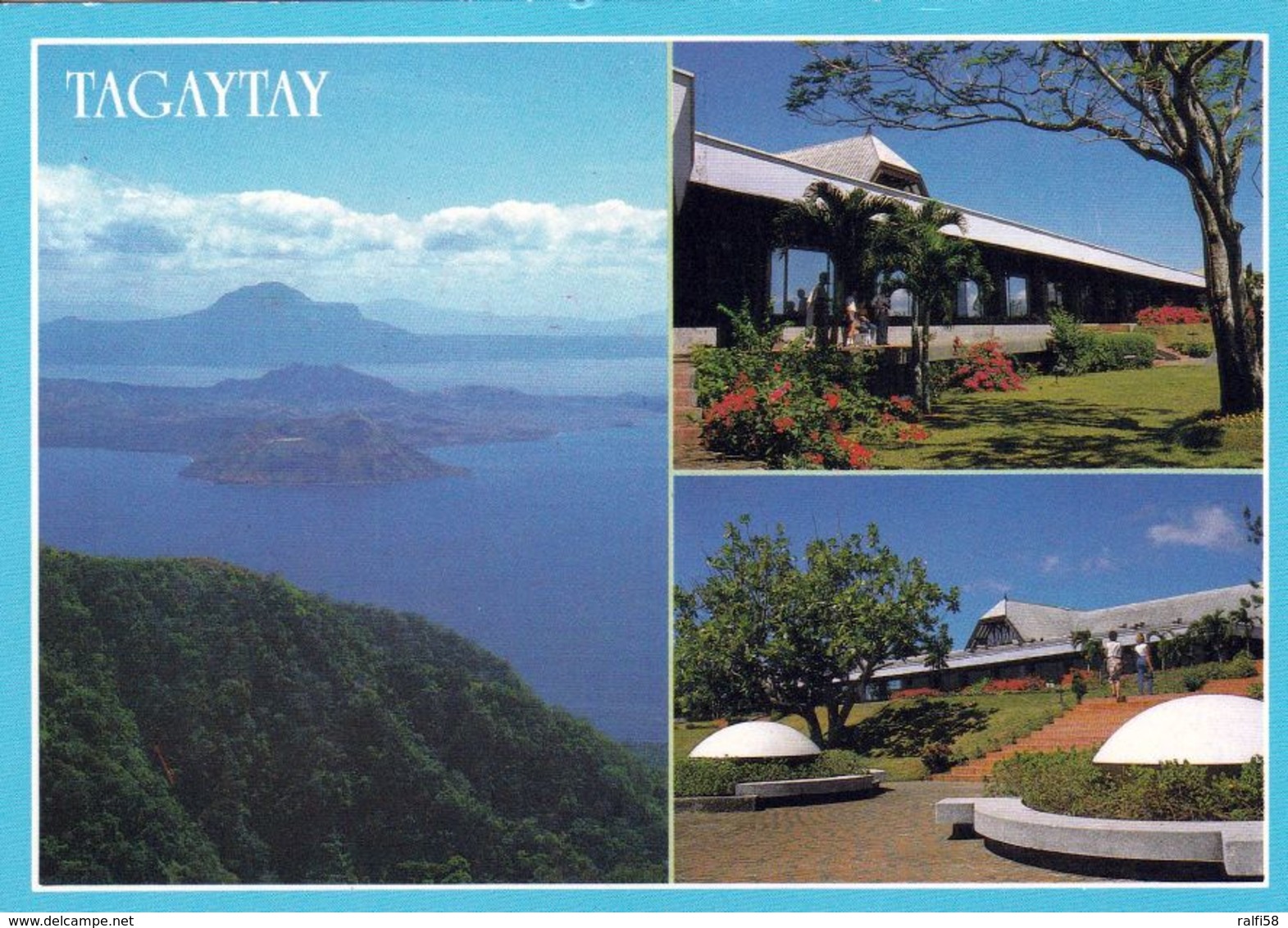 1 AK Philippinen * Der Taal Vulkan Im Taalsee Und Das Hotel Tagaytay * - Philippinen