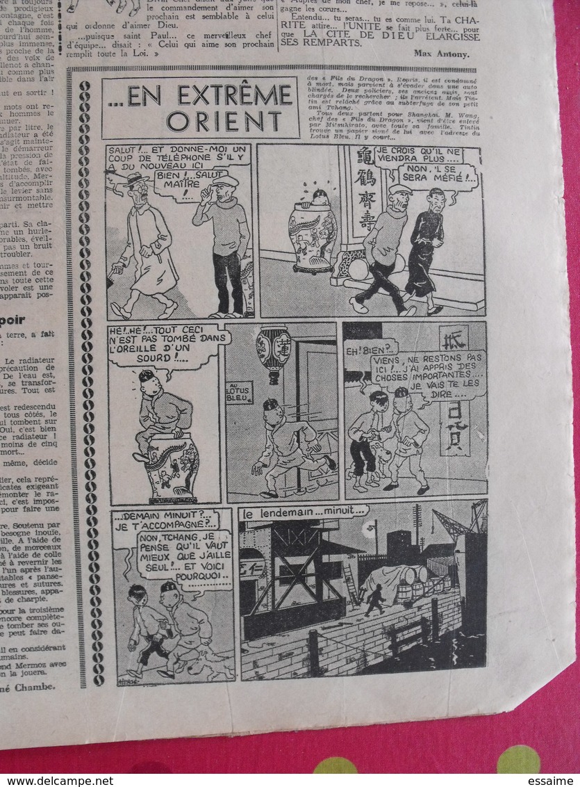 52 coeurs vaillants 1936. reliure amateur. Hergé tintin en extrême-orient (lotus bleu) jo zette jim boum marijac pat'fol