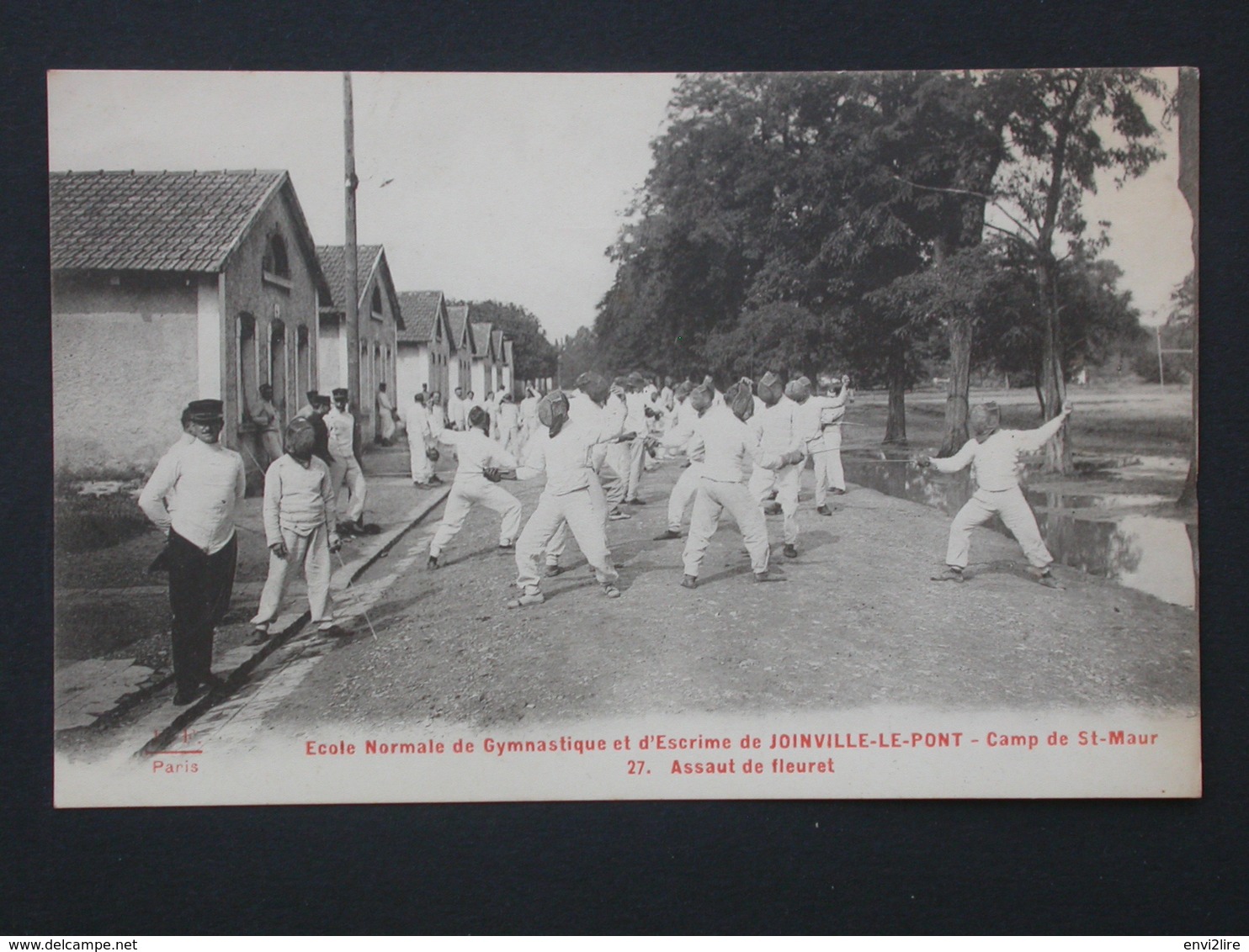 Ref5779 CPA Animée Joinville Le Port - Camp St Maur Assaut Fleuret Ecole Normale De Gymnastique Et D'Escrime 1917 - Escrime