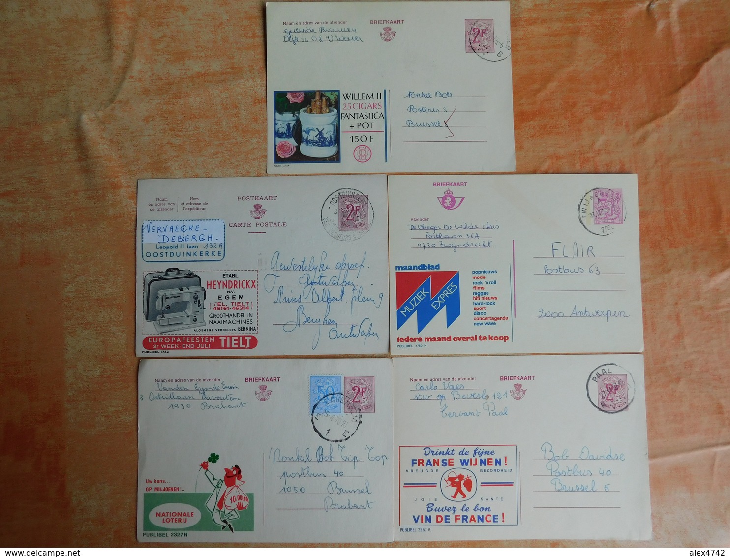 Lot De 5 Entiers Postaux Publibel   (U7) - Publibels