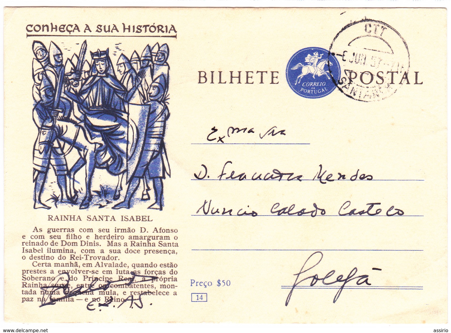 Portugal 6  Bilhetes Postais Com Carimbos Diferentes - Poststempel (Marcophilie)