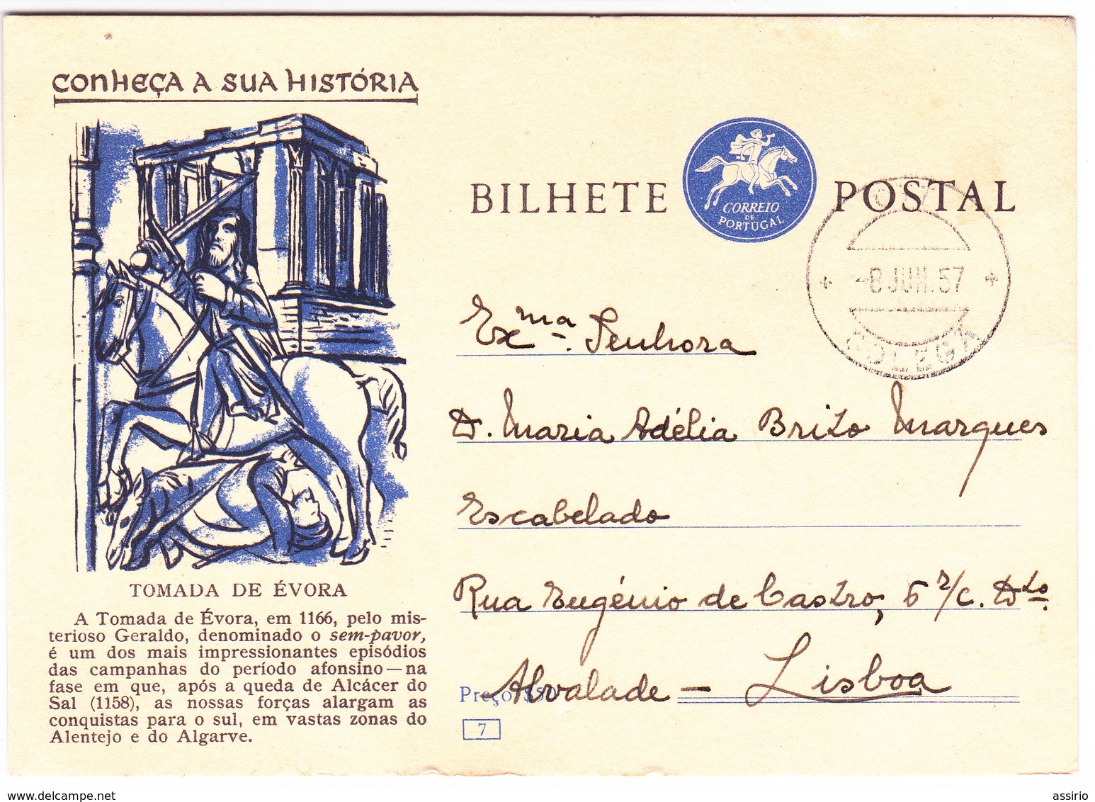 Portugal 6  Bilhetes Postais Com Carimbos Diferentes - Poststempel (Marcophilie)