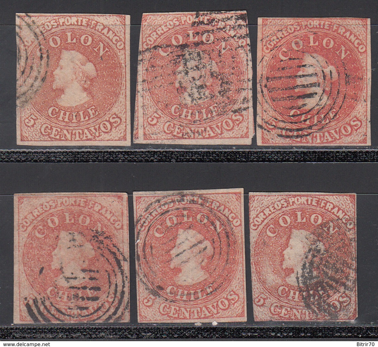 1856-66  Yvert Nº 5 - Chile