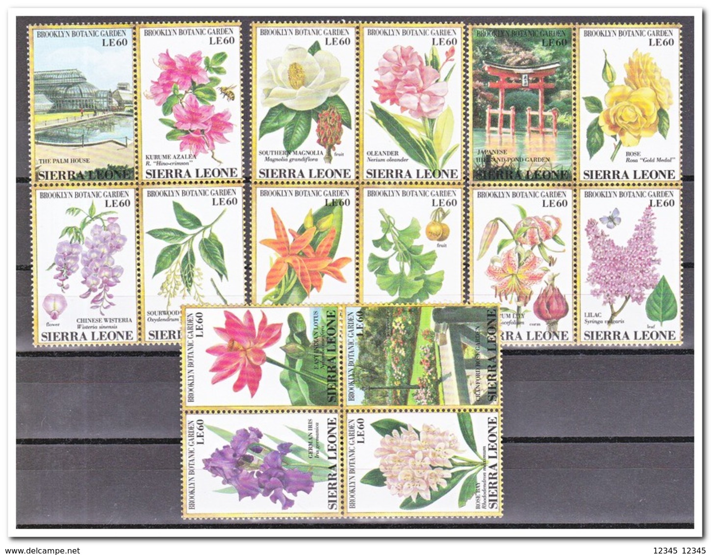 Sierra Leone 1991, Postfris MNH, Botanic Gardens, Flowers - Sierra Leone (1961-...)