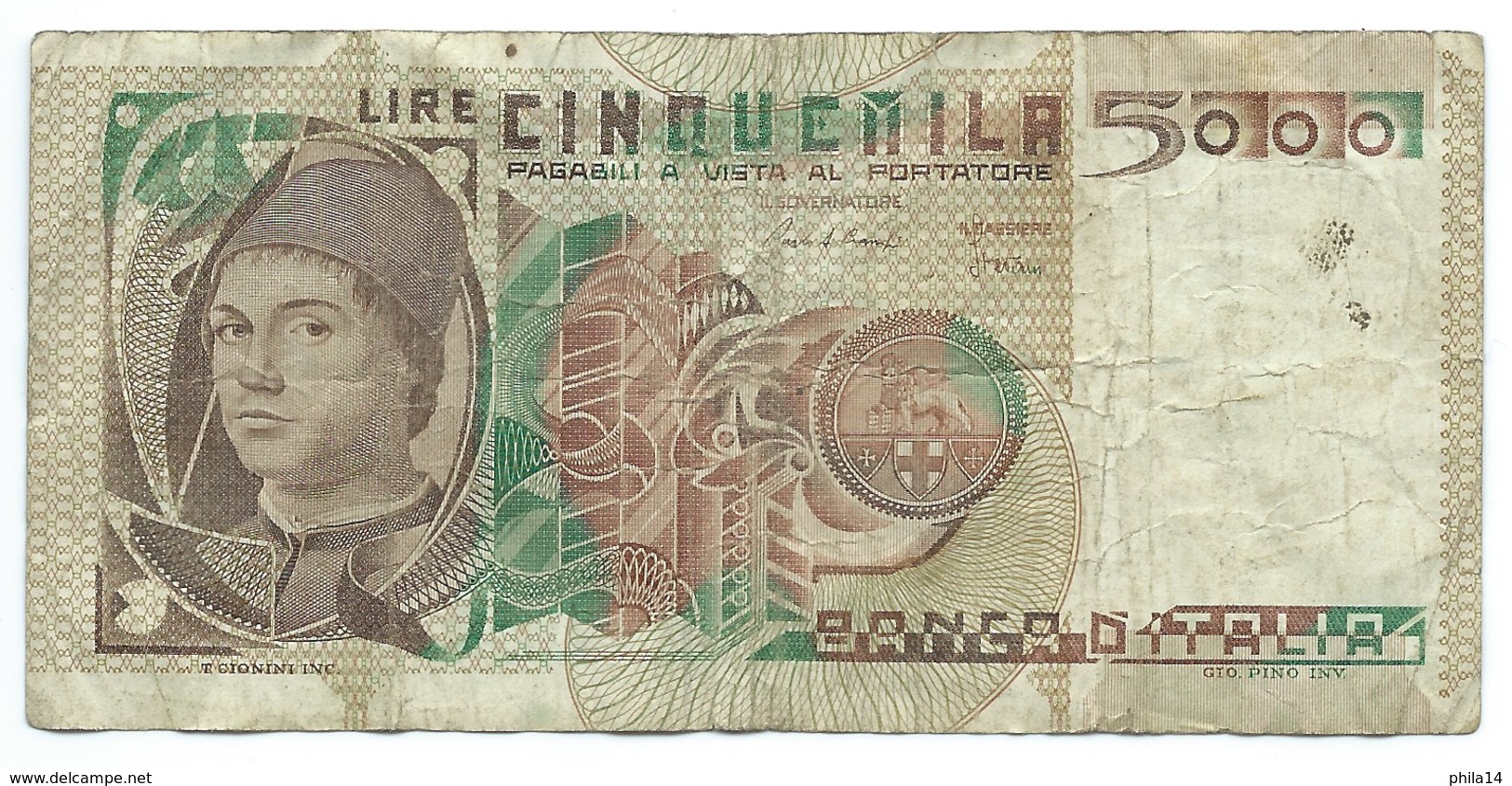 Billet, Italie, 5000 Lire, 1982 - 5000 Lire