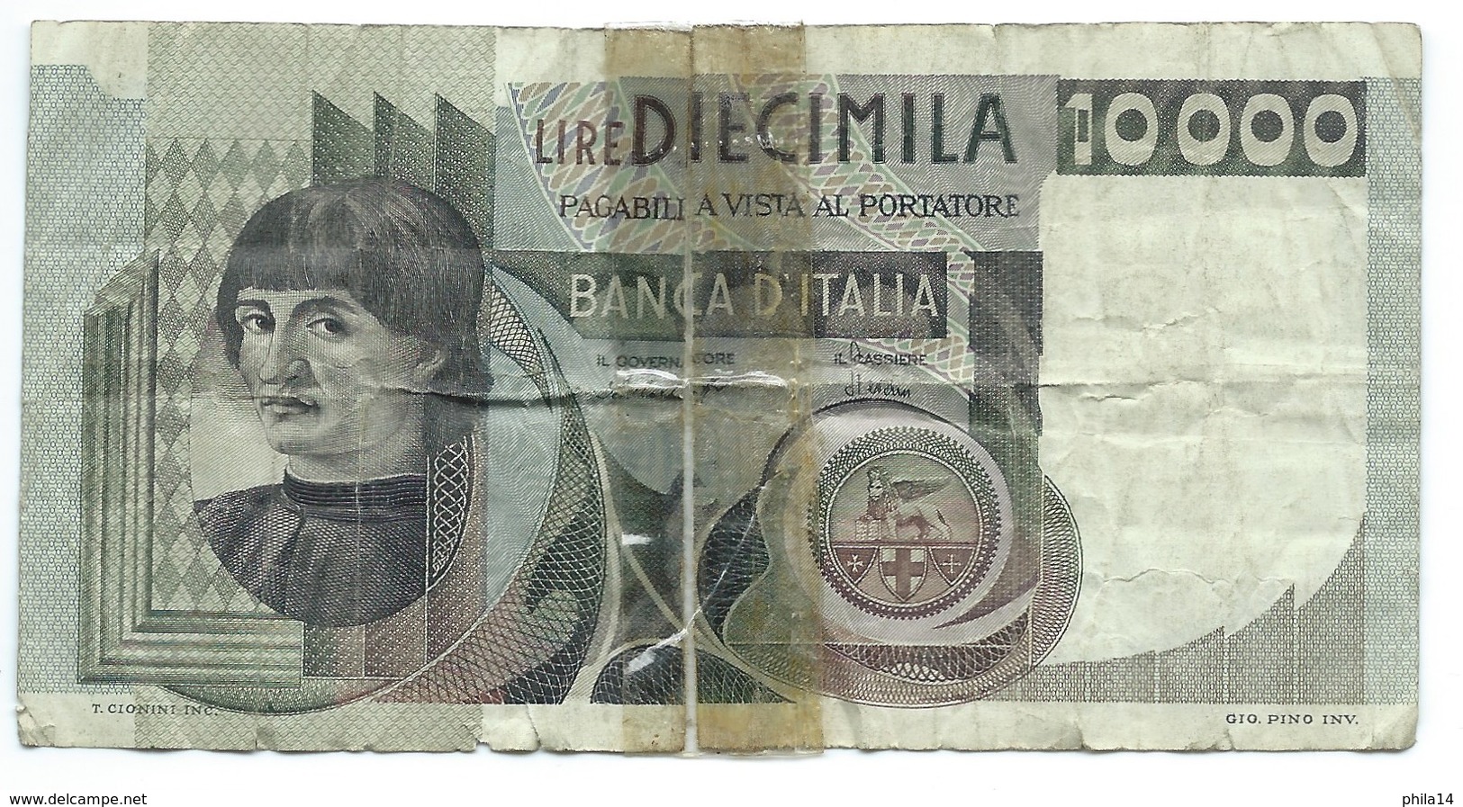 BILLET Italie - 10000 Lire - 10.000 Lire