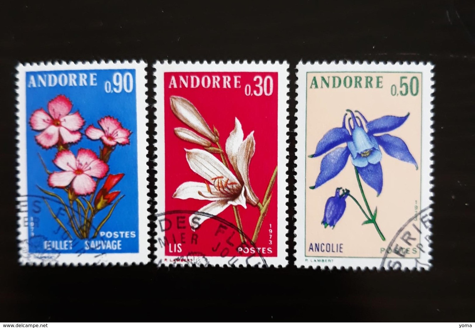 N° 229 à 231      Fleurs Des Vallées D' Andorre ( I ) - Gebraucht
